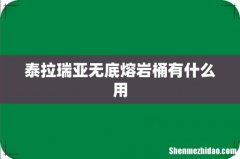 泰拉瑞亚无底熔岩桶有什么用