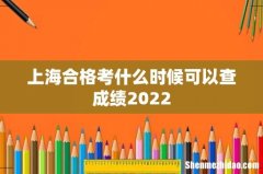 上海合格考什么时候可以查成绩2022