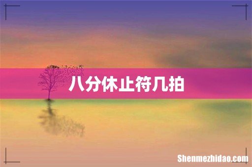 八分休止符几拍