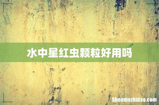 水中星红虫颗粒好用吗