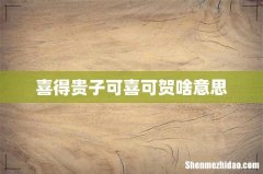 喜得贵子可喜可贺啥意思