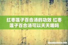 红枣莲子百合汤的功效 红枣莲子百合汤可以天天喝吗