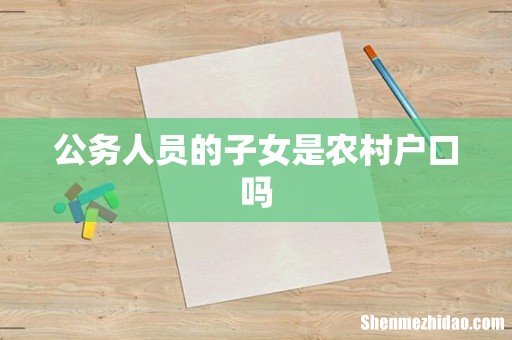 公务人员的子女是农村户口吗