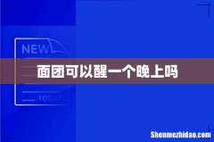 面团可以醒一个晚上吗