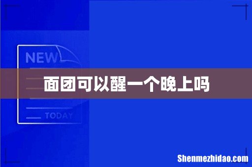 面团可以醒一个晚上吗