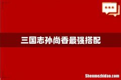 三国志孙尚香最强搭配