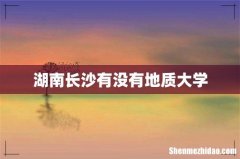 湖南长沙有没有地质大学
