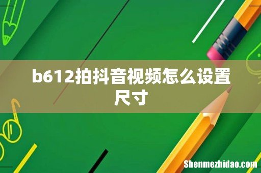 b612拍抖音视频怎么设置尺寸