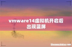 vmware14虚拟机开启后出现蓝屏