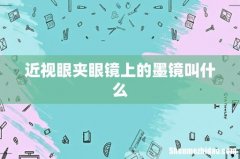近视眼夹眼镜上的墨镜叫什么
