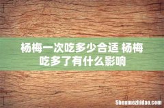 杨梅一次吃多少合适 杨梅吃多了有什么影响