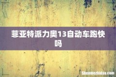 菲亚特派力奥13自动车跑快吗