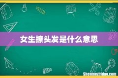 女生撩头发是什么意思