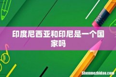 印度尼西亚和印尼是一个国家吗