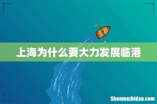 上海为什么要大力发展临港