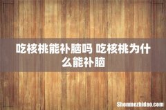 吃核桃能补脑吗 吃核桃为什么能补脑