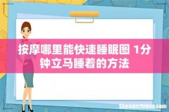 按摩哪里能快速睡眠图 1分钟立马睡着的方法