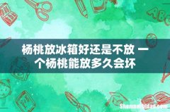 杨桃放冰箱好还是不放 一个杨桃能放多久会坏