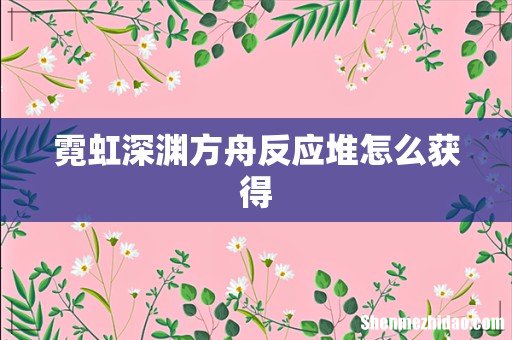 霓虹深渊方舟反应堆怎么获得