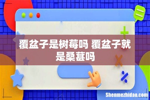 覆盆子是树莓吗 覆盆子就是桑葚吗