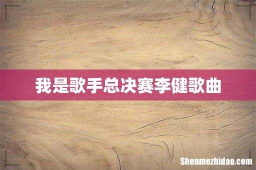 我是歌手总决赛李健歌曲