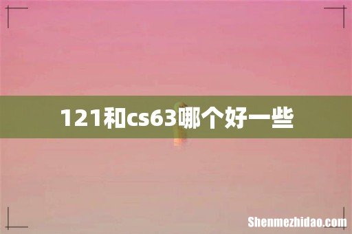 121和cs63哪个好一些