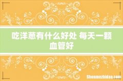 吃洋葱有什么好处 每天一颗血管好