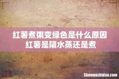 红薯煮粥变绿色是什么原因 红薯是隔水蒸还是煮