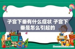子宫下垂有什么症状 子宫下垂是怎么引起的