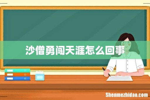 沙僧勇闯天涯怎么回事