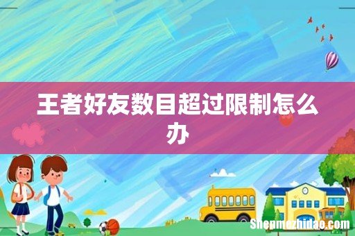 王者好友数目超过限制怎么办