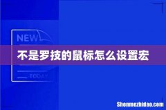 不是罗技的鼠标怎么设置宏