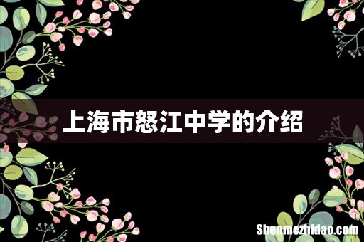 上海市怒江中学的介绍