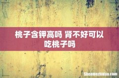 桃子含钾高吗 肾不好可以吃桃子吗