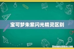 宝可梦朱紫闪光精灵区别