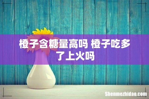 橙子含糖量高吗 橙子吃多了上火吗