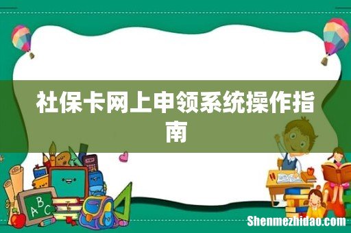 社保卡网上申领系统操作指南