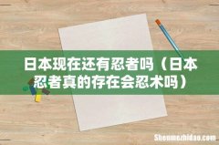 日本忍者真的存在会忍术吗 日本现在还有忍者吗