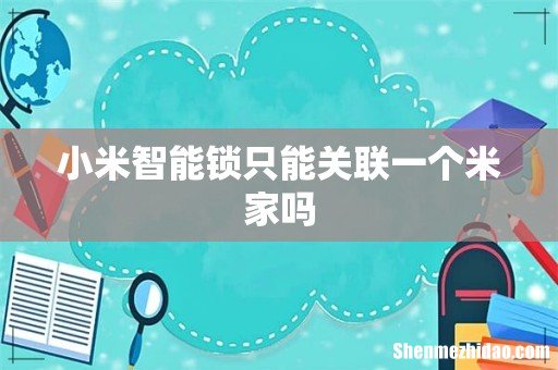 小米智能锁只能关联一个米家吗