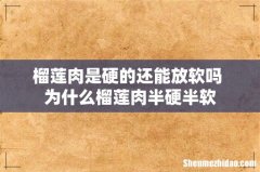榴莲肉是硬的还能放软吗 为什么榴莲肉半硬半软