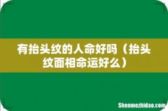 抬头纹面相命运好么 有抬头纹的人命好吗