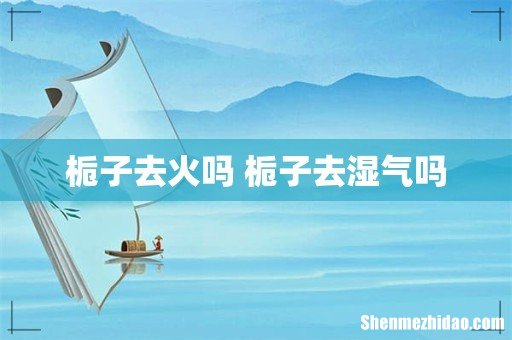 栀子去火吗 栀子去湿气吗