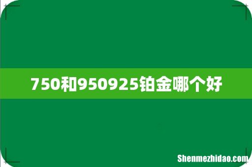 750和950925铂金哪个好
