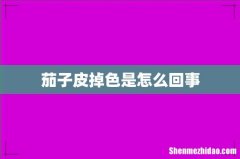 茄子皮掉色是怎么回事
