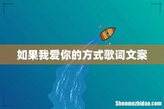 如果我爱你的方式歌词文案