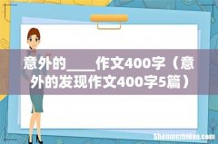 意外的发现作文400字5篇 意外的____作文400字