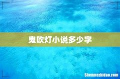 鬼吹灯小说多少字