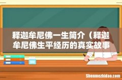 释迦牟尼佛生平经历的真实故事 释迦牟尼佛一生简介