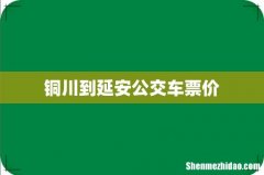 铜川到延安公交车票价