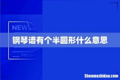 钢琴谱有个半圆形什么意思
